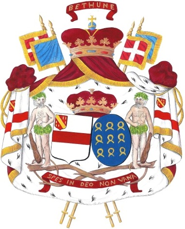 État présent armoiries d'alliance Béthune Roquefeuil